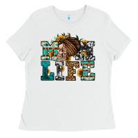 White western momlife skull with bandana Ladies Tee - Jasminsmagicworld