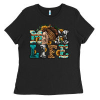 Black western momlife skull with bandana Ladies Tee - Jasminsmagicworld