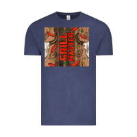 Vintage Denim grill master with bull skull Vintage Tee - TumblerDesignByShophia