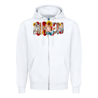 White amen Zipper Hoodie - RacoonDesign
