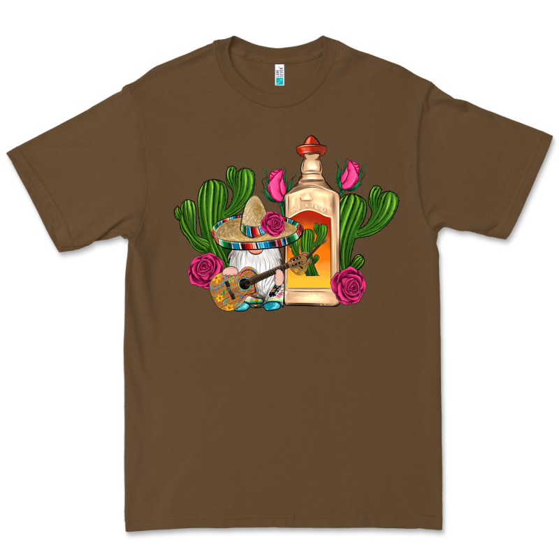 Mexican Tequila Gnomes Guitar Roses Cactus Serape Premium Tee by Artiststas | Teevron