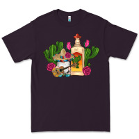 Plum mexican tequila gnomes guitar roses cactus serape Premium Tee - Artiststas