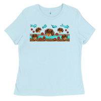 Baby Blue dachshund wiener dog Ladies Tee - Jasminsmagicworld