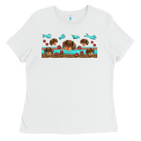 White dachshund wiener dog Ladies Tee - Jasminsmagicworld