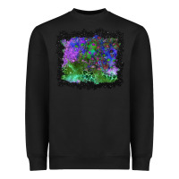 Black halloween skull and leopard background Heavyweight Sweatshirt - BundleAndBundleShop