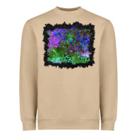 Mushroom halloween skull and leopard background Heavyweight Sweatshirt - BundleAndBundleShop
