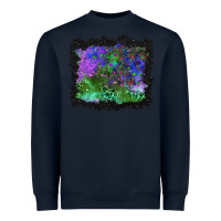Navy halloween skull and leopard background Heavyweight Sweatshirt - BundleAndBundleShop