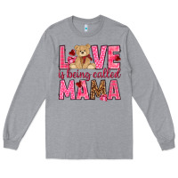 Heather Grey Love is being called Mama Valentine's Day Long Sleeve Tee - HowdyJamesFarm