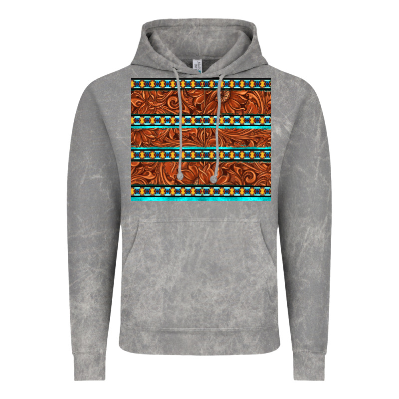 Tooled Leather And Aztec Vintage Hoodie by TumblerDesignByShophia | Teevron