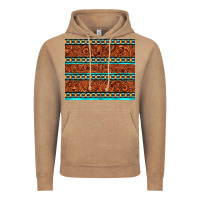 Vintage Coffee tooled leather and aztec Vintage Hoodie - TumblerDesignByShophia
