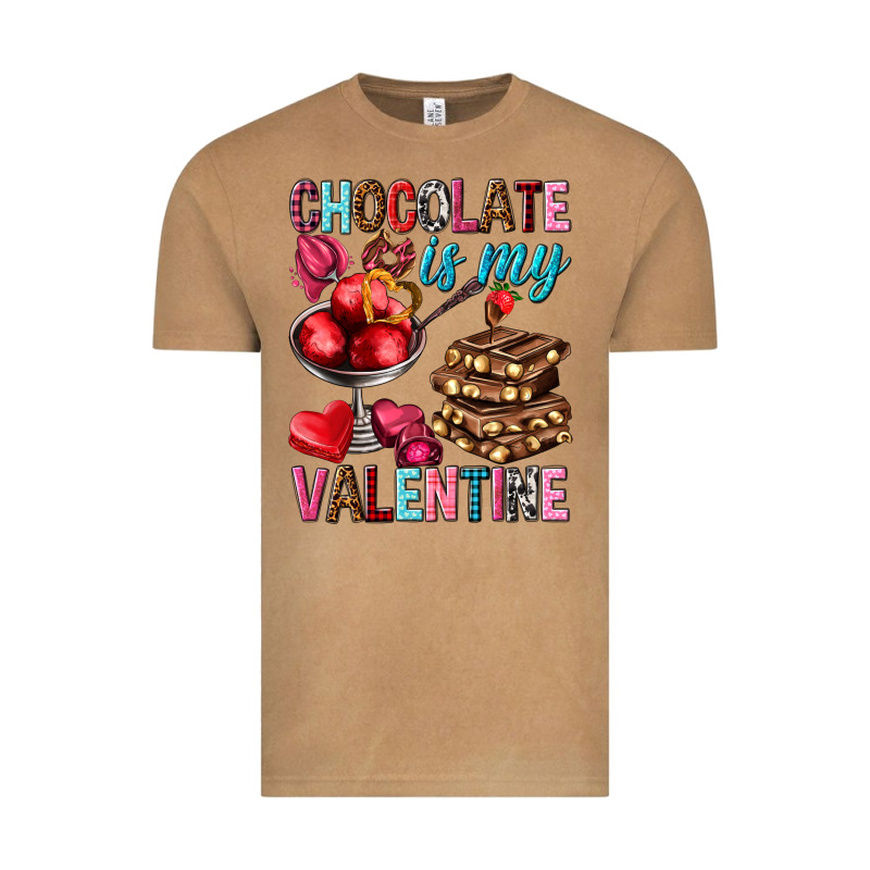 Chocolate Is My Valentine Valentine's Day Vintage Tee by HowdyJamesFarm | Teevron