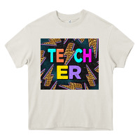 Cream Western Teacher Flash Tumbler Heavy Core Tee - LillyAllenDesigns