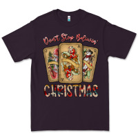 Plum dont stop believin christmas Premium Tee - SublimationCraftShop