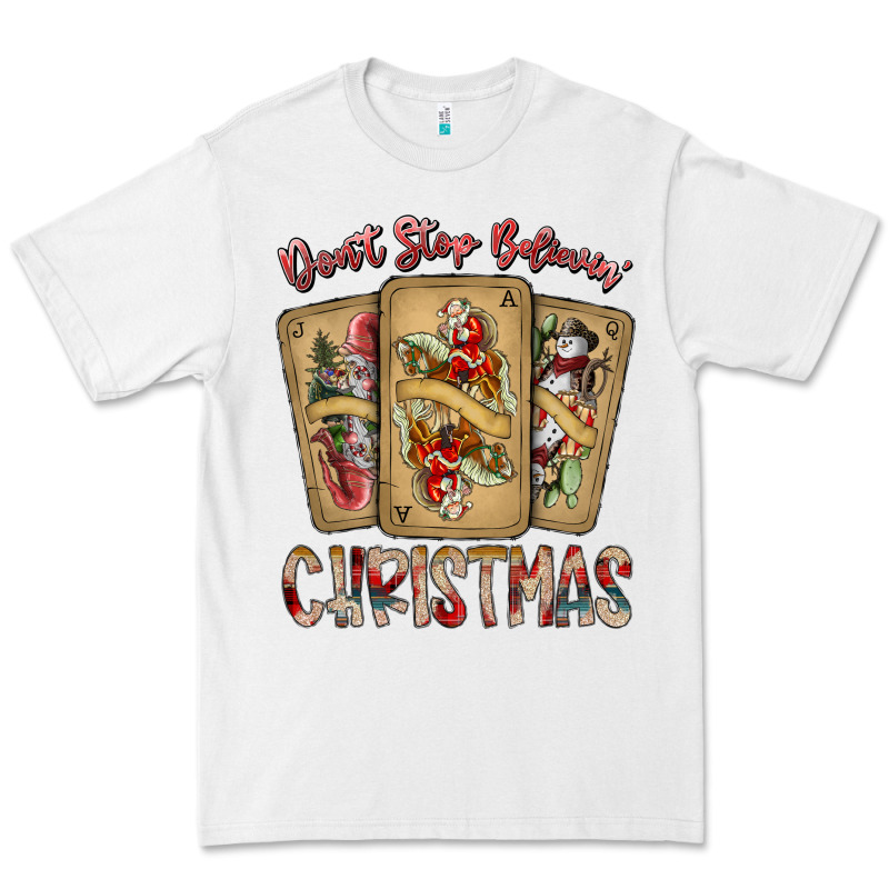 Dont Stop Believin Christmas Premium Tee by SublimationCraftShop | Teevron