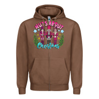 Chestnut Nuts About Christmas Zipper Hoodie - CowhideDigitalArt