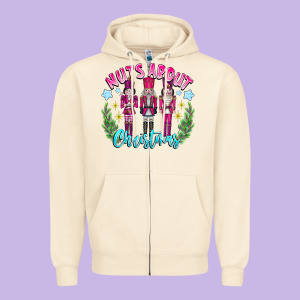 Nuts About Christmas Zipper Hoodie Designed By Cowhidedigitalart