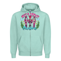 Seafoam Nuts About Christmas Zipper Hoodie - CowhideDigitalArt