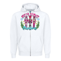 White Nuts About Christmas Zipper Hoodie - CowhideDigitalArt