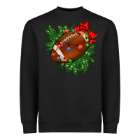 American Football Christmas With Lights And Ribbon Heavyweight Sweatshirt | Teevron