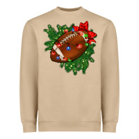 Mushroom american football christmas with lights and ribbon Heavyweight Sweatshirt - FaDigitalArtStudio