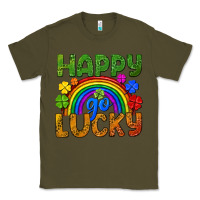 Army Green Happy go lucky LGBTQ+ Classic Tee - NancyCooperArtShop