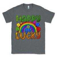 Charcoal Heather Happy go lucky LGBTQ+ Classic Tee - NancyCooperArtShop