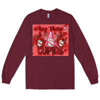 Burgundy Hey there Cupids with gnomies tumbler Long Sleeve Tee - HowdyJamesFarm