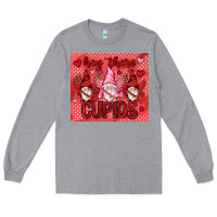 Heather Grey Hey there Cupids with gnomies tumbler Long Sleeve Tee - HowdyJamesFarm