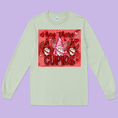 Hey There Cupids With Gnomies Tumbler Long Sleeve Tee Designed By Howdyjamesfarm