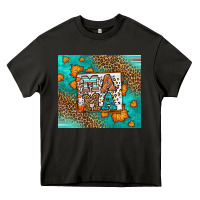 Asphalt Fall Autumn Leopard Serape Mama Heavy Core Tee - LillyAllenDesigns