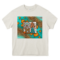 Cream Fall Autumn Leopard Serape Mama Heavy Core Tee - LillyAllenDesigns