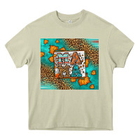 Mossy Fall Autumn Leopard Serape Mama Heavy Core Tee - LillyAllenDesigns