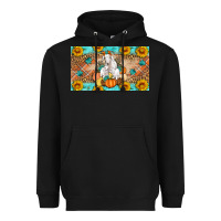 Black Goat Family Fall Pumpkins Heavyweight Hoodie - Artiststas