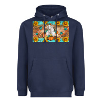 Navy Goat Family Fall Pumpkins Heavyweight Hoodie - Artiststas