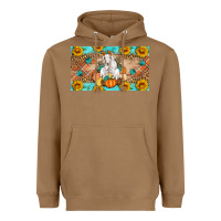 Toasted Coconut Goat Family Fall Pumpkins Heavyweight Hoodie - Artiststas