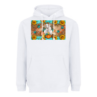 White Goat Family Fall Pumpkins Heavyweight Hoodie - Artiststas