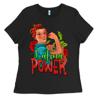 Black latina power strong woman Ladies Tee - Jasminsmagicworld