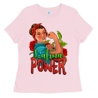 Bubblegum Pink latina power strong woman Ladies Tee - Jasminsmagicworld