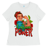 White latina power strong woman Ladies Tee - Jasminsmagicworld
