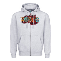 Heather Grey Rodeo Christmas Zipper Hoodie - CowhideDigitalArt