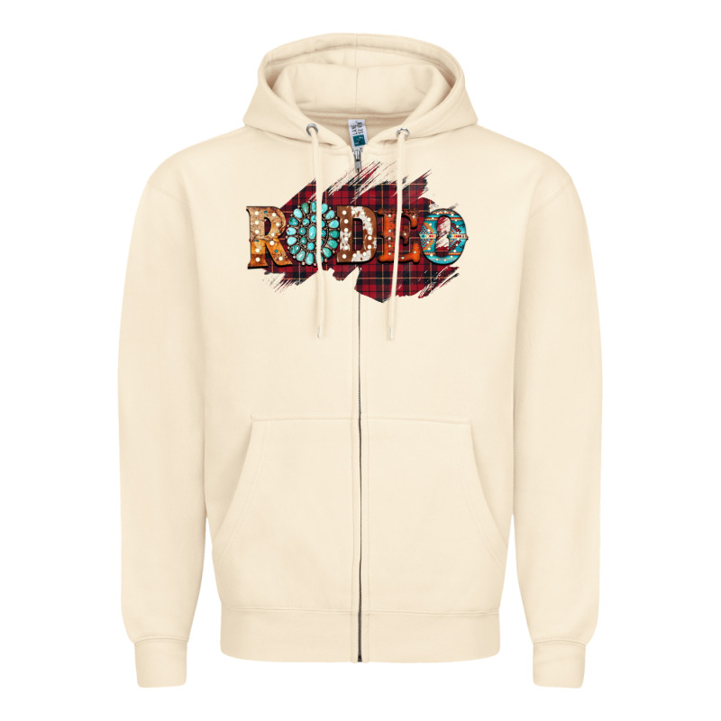 Rodeo Christmas Zipper Hoodie by CowhideDigitalArt | Teevron