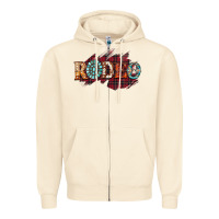 Sandshell Rodeo Christmas Zipper Hoodie - CowhideDigitalArt