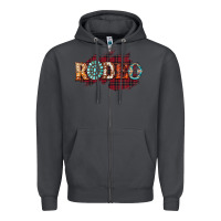 Smoke Rodeo Christmas Zipper Hoodie - CowhideDigitalArt