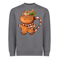Gingerbread Cookie Man Hot Cocoa Coffee Heavyweight Sweatshirt | Teevron