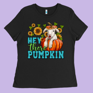 Hey There Pumpkin Lamb Ladies Tee Designed By Jasminsmagicworld