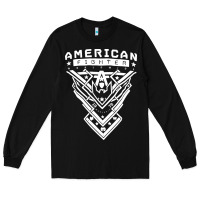 Black American Fighter 3 Long Sleeve Tee - lanVoArt