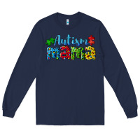 Navy autism mama Long Sleeve Tee - CowGirlArtShop