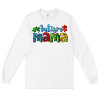 White autism mama Long Sleeve Tee - CowGirlArtShop