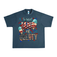 Midnight Navy Sweet land of liberty 4th of july Urban Heavy Tee - HowdyJamesFarm