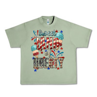 Oil Green Sweet land of liberty 4th of july Urban Heavy Tee - HowdyJamesFarm